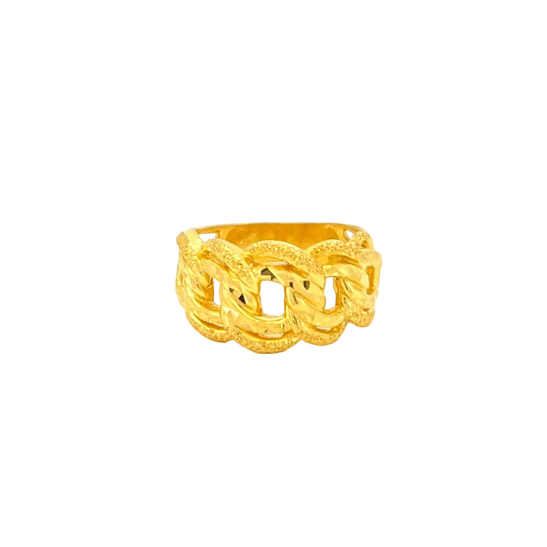Shiny Double Curb Top Ring — image 1