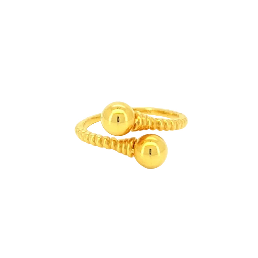 Twisted Ball-End Open Ring — image 1