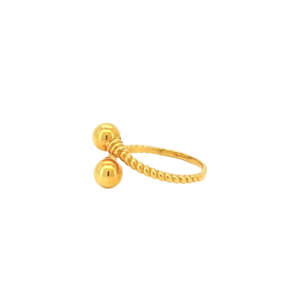 Twisted Ball-End Open Ring — image 2