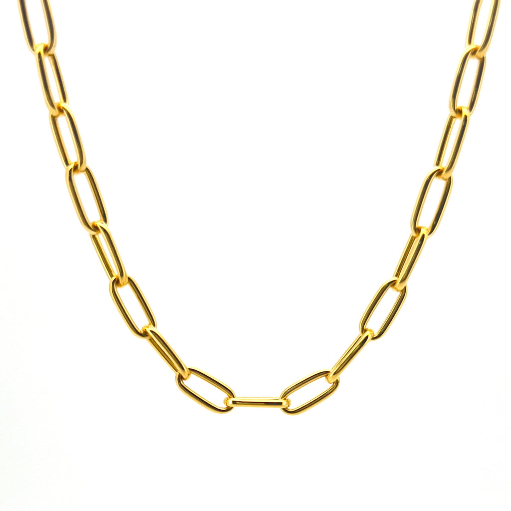 Polished Paperclip Chain [ 4.4mm ]