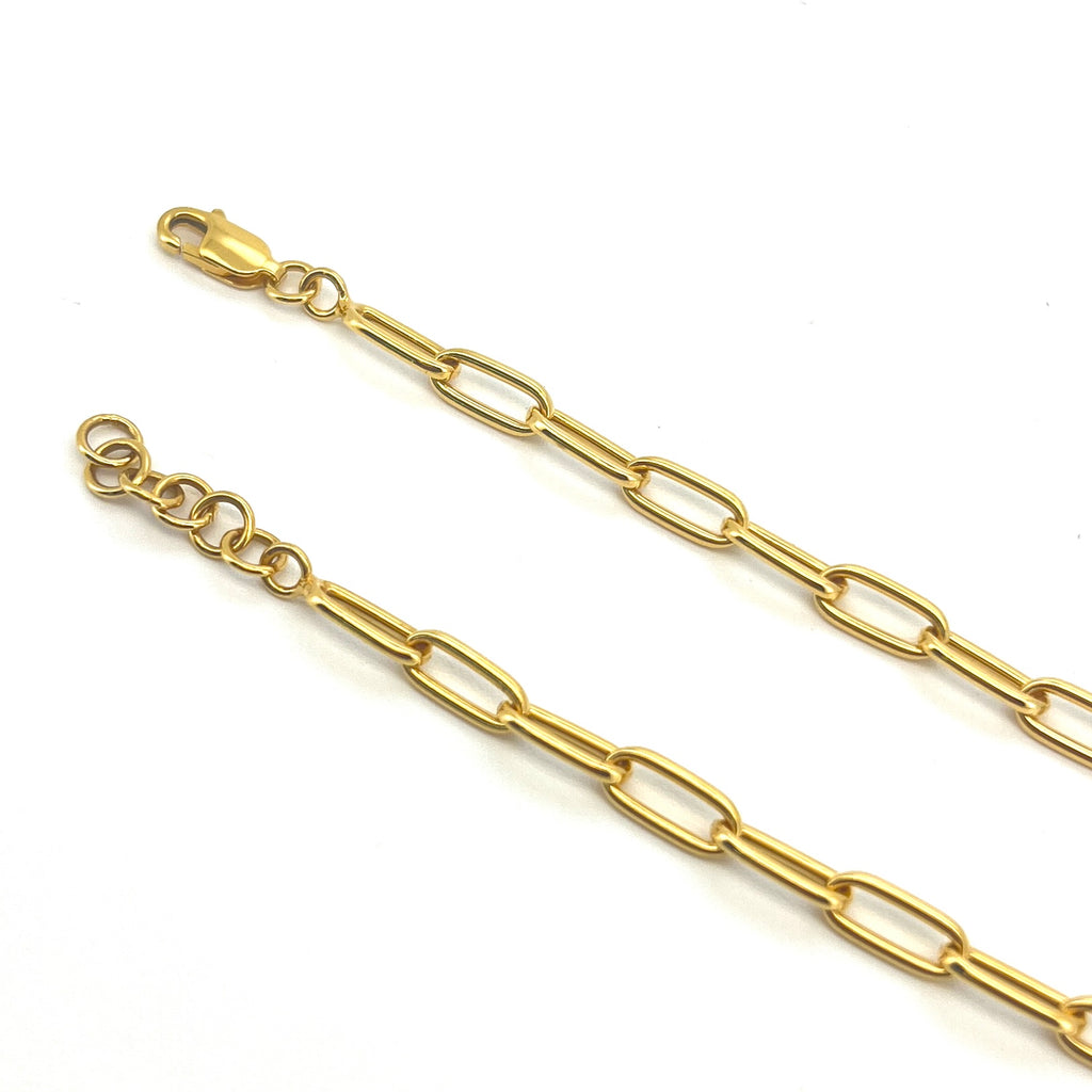 Polished Paperclip Chain [ 4.4mm ]
