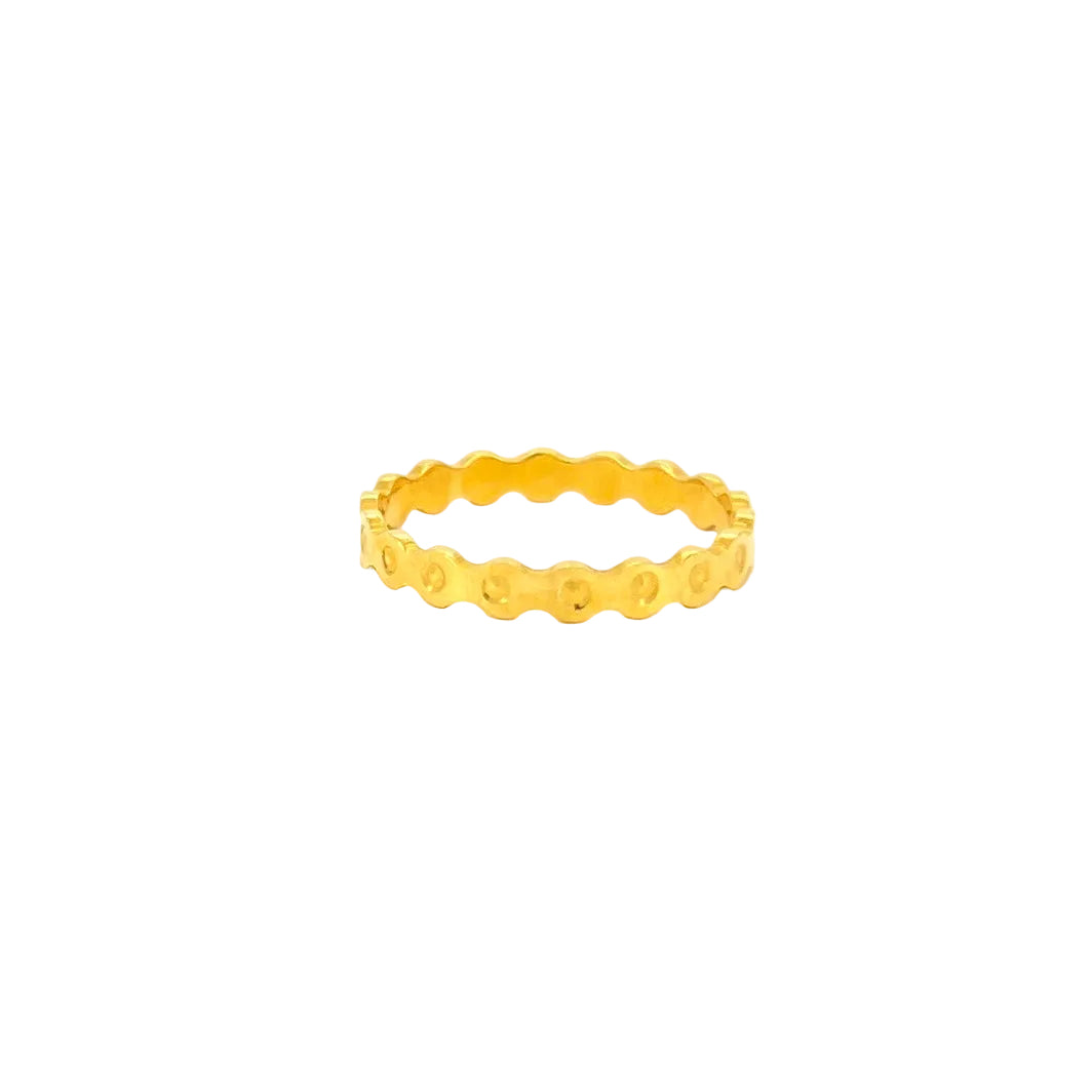 Chevron Eyelet Ring — image 1