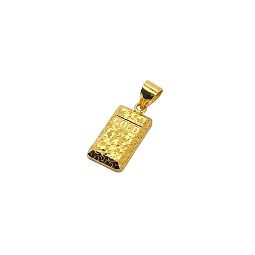 Crushed Ice Mini Gold Bar Pendant — image 3