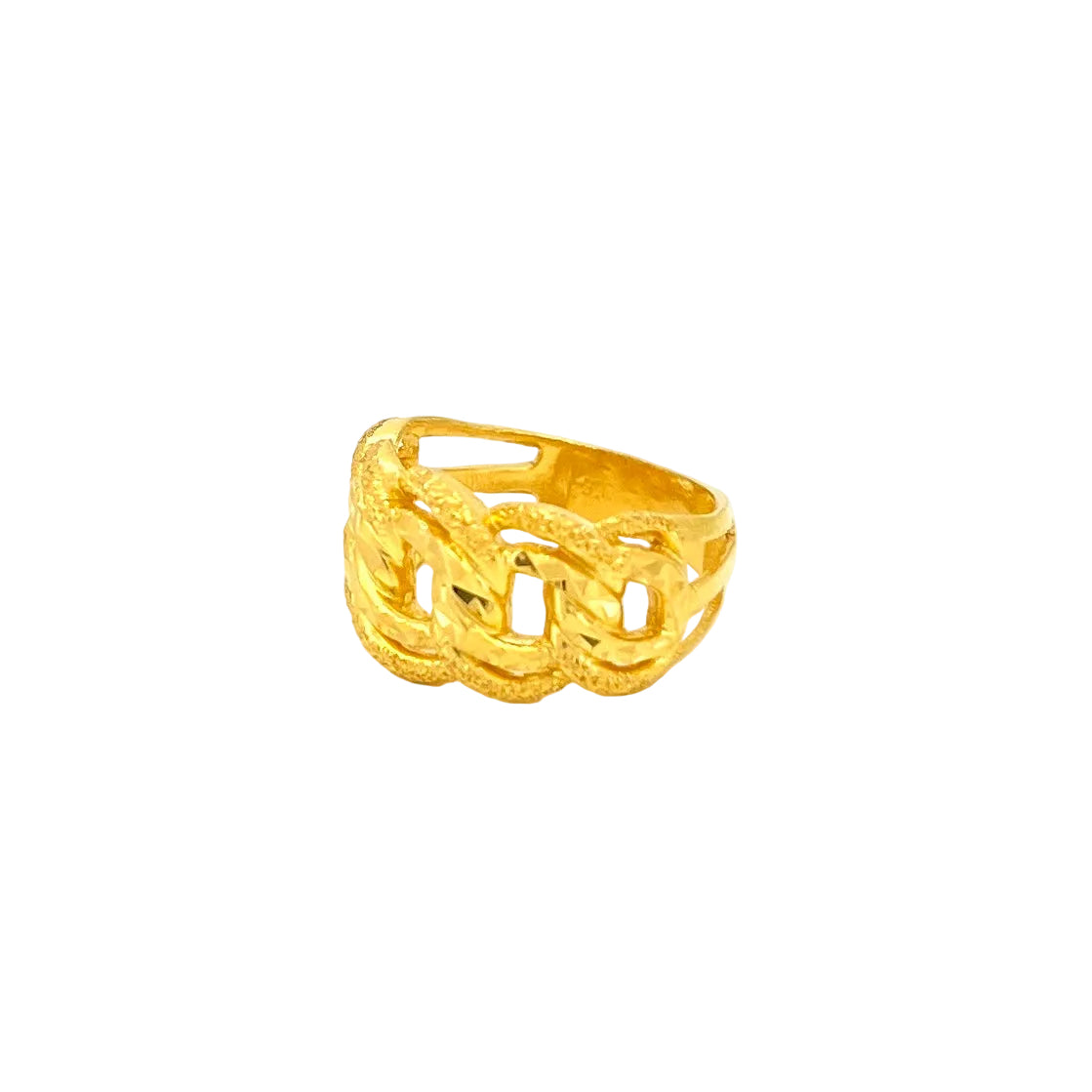 Shiny Double Curb Top Ring — image 2