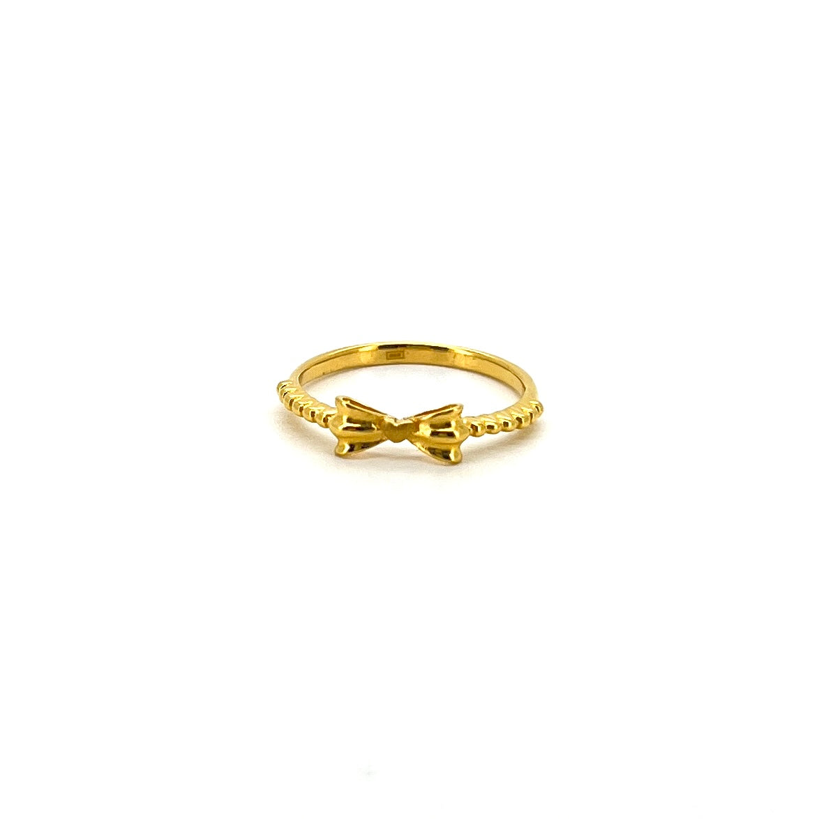 Dainty Beaded Bow Ring — image 1