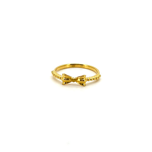Dainty Beaded Bow Ring — image 1