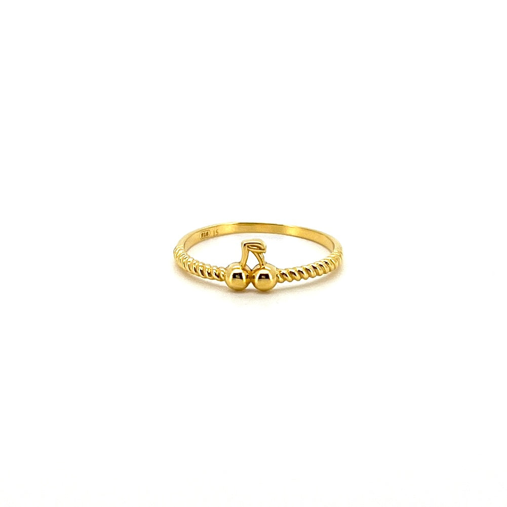 Dainty Cherry Twist Ring — image 1