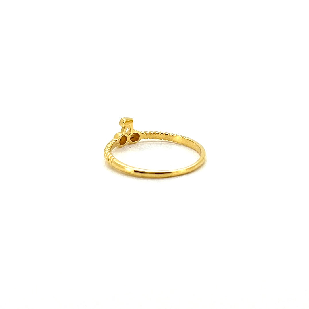 Dainty Cherry Twist Ring — image 2