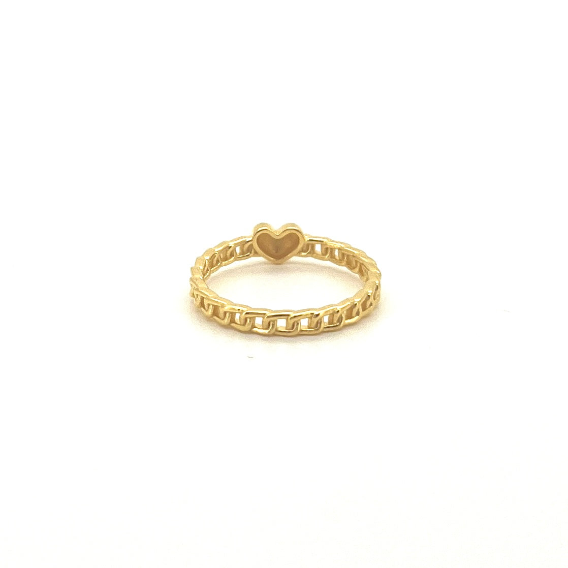 Dainty Heart Chain Ring — image 2