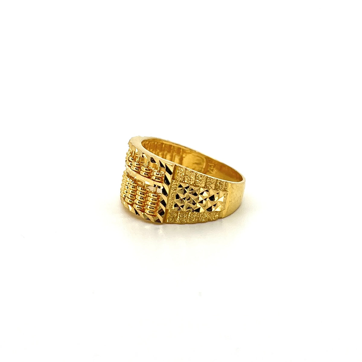 Diamond Cut Abacus Watch Strap Ring [ Broad ] — image 1