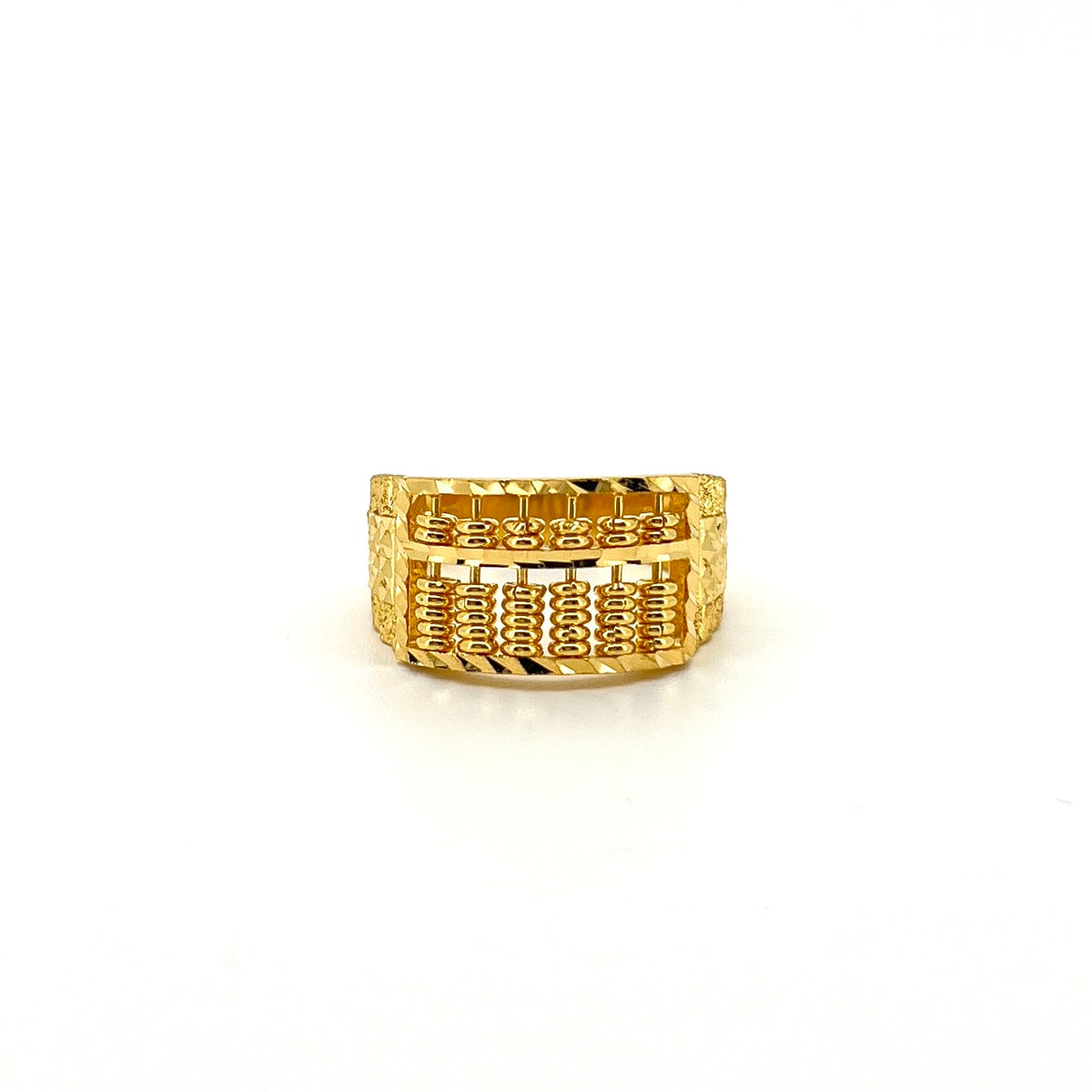 Diamond Cut Abacus Watch Strap Ring [ Broad ] — image 2