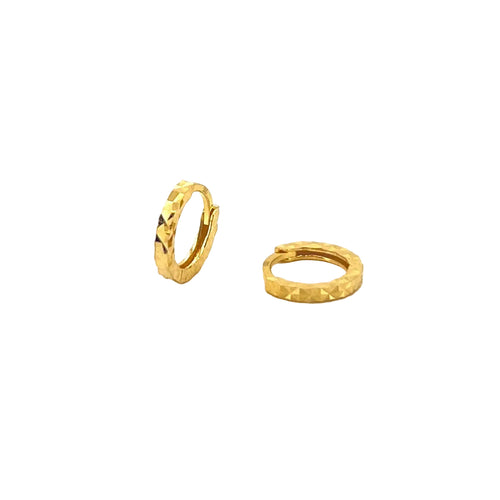 Diamond Cut Hoop Earrings [ Mini ] — image 1