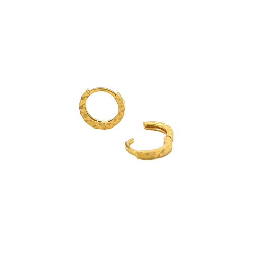 Diamond Cut Hoop Earrings [ Mini ] — image 2