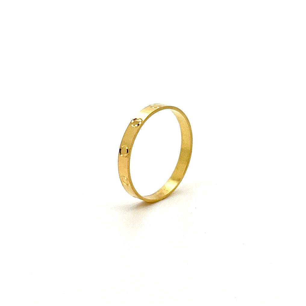 Fine Circle Cutting Polished Ring — image 1