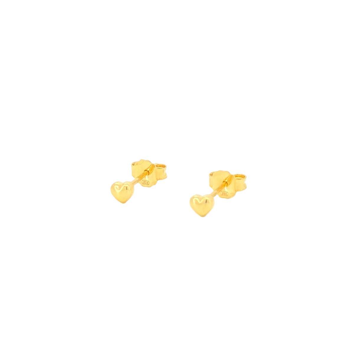Mini Polished Heart Earring Studs — image 1