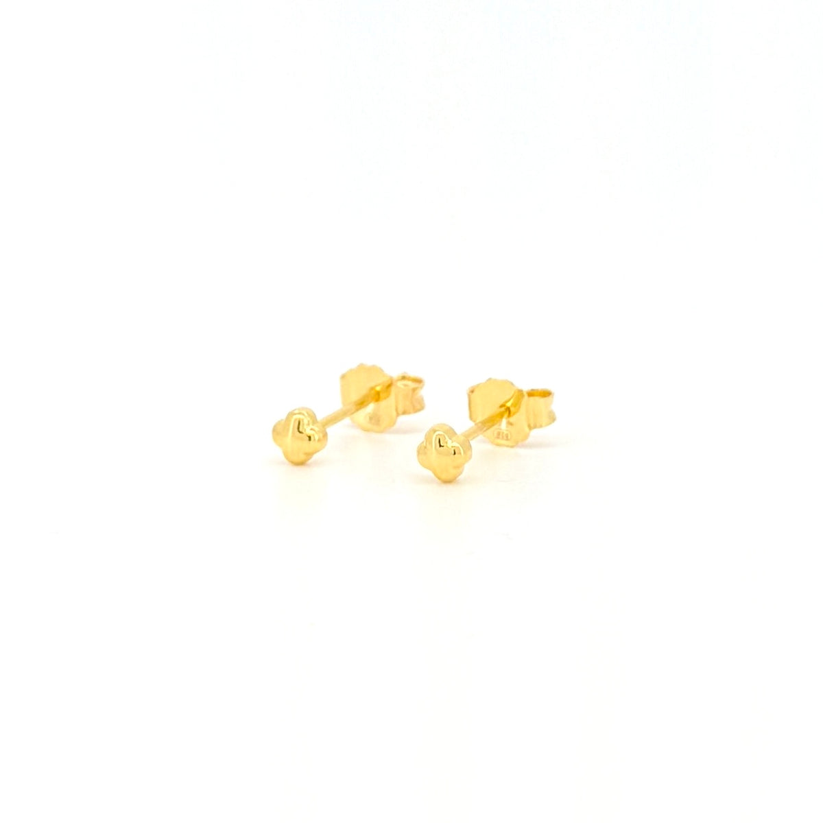 Mini Puffy Clover Earring Studs — image 1