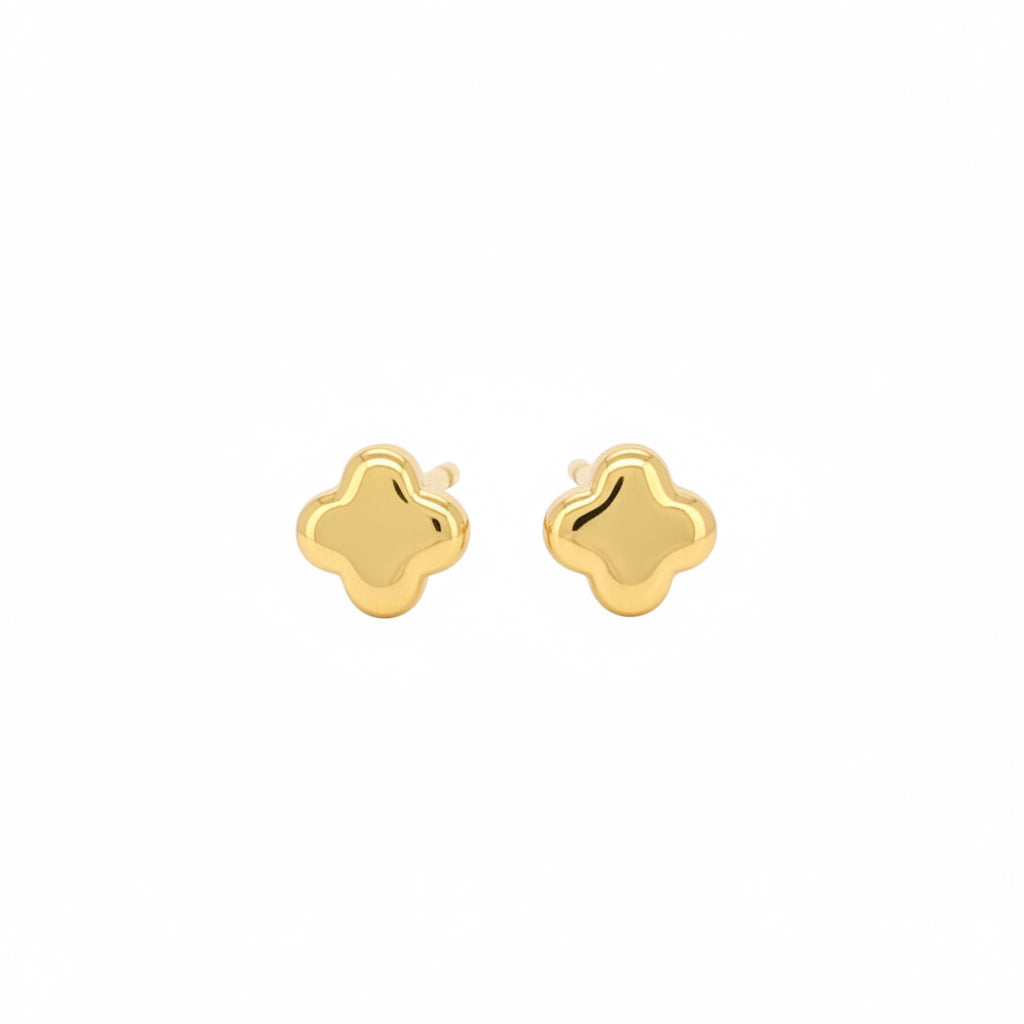 Mini Puffy Clover Earring Studs — image 2