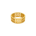 Polished Coin Cut-Out Abacus Ring — image 1