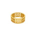 Polished Coin Cut-Out Abacus Ring — image 1