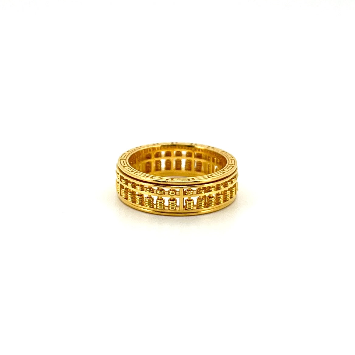 Polished Spinning Abacus Ring — image 2