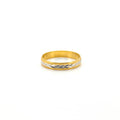 Two Tone Chevron Cut Ring — image 1