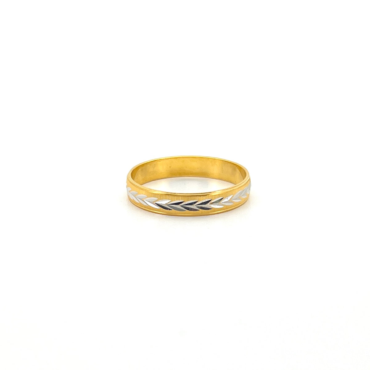 Two Tone Chevron Cut Ring — image 1