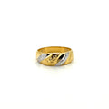 Two Tone Diagonal Lines Ring — image 2