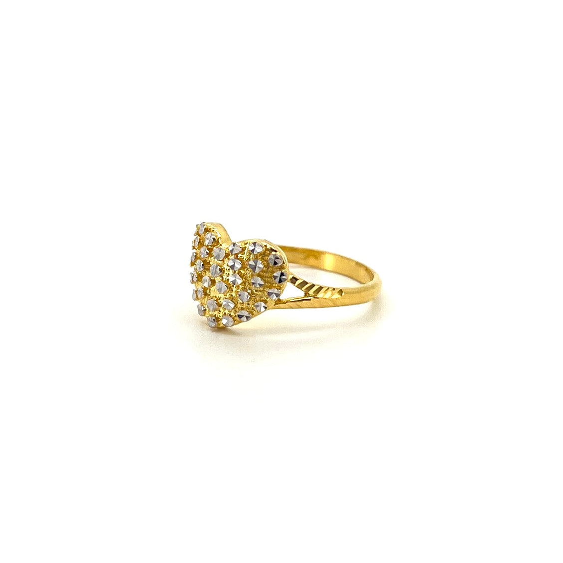 Two Tone Dotted Heart Ring — image 2
