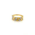 Two Tone Double Row Hearts Ring — image 1