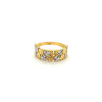 Two Tone Double Row Hearts Ring — image 1