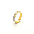 Two Tone Double Row Starburst Cut Ring — image 1