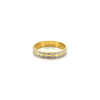 Two Tone Double Row Starburst Cut Ring — image 2