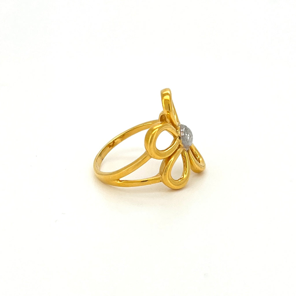 Two Tone Floral Outline Ring — image 3