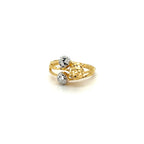Two Tone Tri Beads Ring With Cutting — image 2
